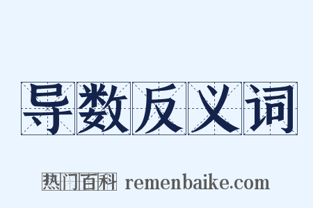 导数反义词是什么意思的图片